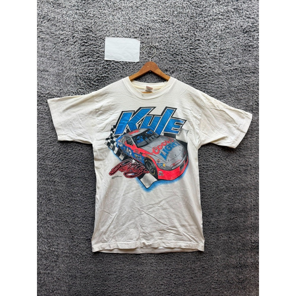 Vintage 1995 Nascar Kyle Petty Coors Light Silver Bullet Graphic T-Shirt Size L